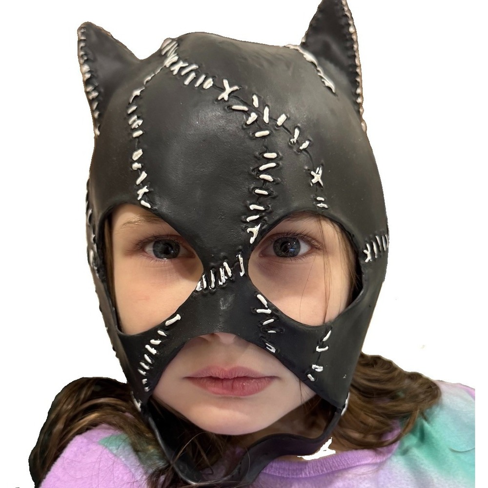 VTG Batman Returns (1997) Catwoman Adult Costume Halloween Mask Rubber Latex